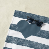 Klassisches blau-weiß gestreiftes rustikales Ziel Strandtuch (Beispiel)