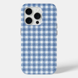 Klassisches Blau-Weiß-Gingham-Karo Case-Mate iPhone Hülle