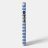 Klassisches Blau-Weiß-Gingham-Karo Case-Mate iPhone Hülle (Rückseite / Links)