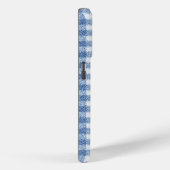 Klassisches Blau-Weiß-Gingham-Karo Case-Mate iPhone Hülle (Rückseite / Rechts)