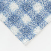 Klassisches Blau-Weiß-Gingham-Karo Fleecedecke (Ecke)