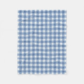 Klassisches Blau-Weiß-Gingham-Karo Fleecedecke (Vorderseite)