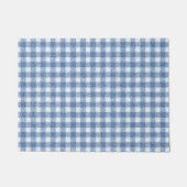 Klassisches Blau-Weiß-Gingham-Karo Fußmatte (Vorderseite)