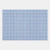 Klassisches Blau-Weiß-Gingham-Karo Geschenkpapier Set (Vorderseite 2)