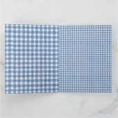 Klassisches Blau-Weiß-Gingham-Karo Karte (Innenseite)