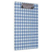 Klassisches Blau-Weiß-Gingham-Karo Klemmbrett (Rechts)