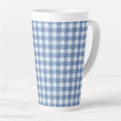 Klassisches Blau-Weiß-Gingham-Karo Milchtasse (Rechte Ecke)