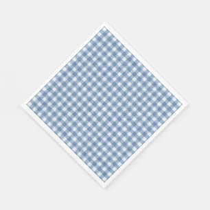 Klassisches Blau-Weiß-Gingham-Karo Serviette