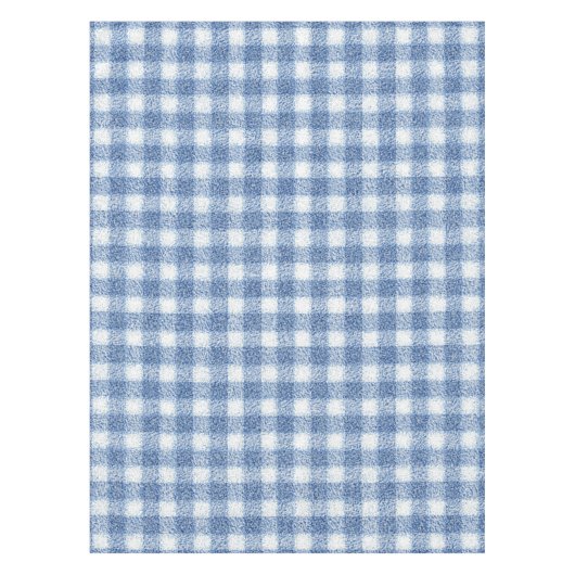 Klassisches Blau-Weiß-Gingham-Karo Tischdecke (Vorderseite)