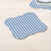 Klassisches Blau-Weiß-Gingham-Karo Untersetzer (angewinkelt)