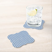Klassisches Blau-Weiß-Gingham-Karo Untersetzer (Vor Ort)