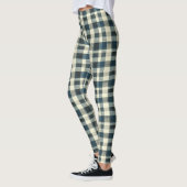 Klassisches Blau-Weiß-Karo Leggings (Links)