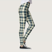 Klassisches Blau-Weiß-Karo Leggings (Rechts)