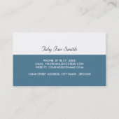 Klassisches blaues Auto, Mechanik Visitenkarte (Rückseite)