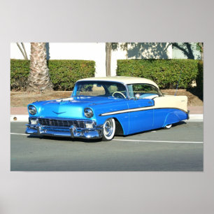 Klassisches blaues Autoplakat Poster