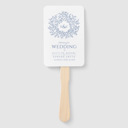 Klassisches blaues Blätter-Programm Fächer (Vorderseite)