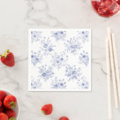 Klassisches blaues Blumenmuster Französische blaue Serviette (Beispiel)