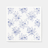 Klassisches blaues Blumenmuster Französische blaue Serviette (Vorderseite)