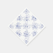 Klassisches blaues Blumenmuster Französische blaue Serviette (Ecke)