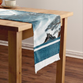 Klassisches Blaues Chinoiserie Malerei Großer Tischläufer (Beispiel)