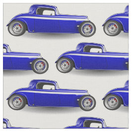 Klassisches blaues frisiertes Auto Stoff