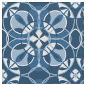 Klassisches Blaues geometrisches Muster Stoff (Nahaufnahme)