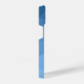 Klassisches Blaues geometrisches Omermuster Monogr iPhone Hülle (Rechte Seite)