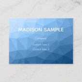 Klassisches Blaues geometrisches Omermuster Monogr Visitenkarte (Vorderseite)