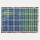 Klassisches Blaues Kariertes Tartan Muster Decke (Vorderseite)