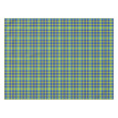Klassisches Blaues Kariertes Tartan Muster Tischdecke (Vorderseite (Horizontal))