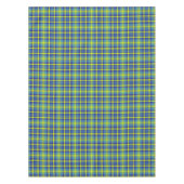 Klassisches Blaues Kariertes Tartan Muster Tischdecke (Vorderseite)
