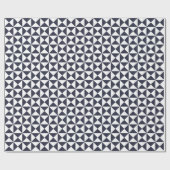 Klassisches blaues modernes Muster-Packpapier Geschenkpapier (Flach)