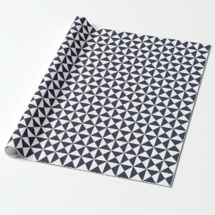 Klassisches blaues modernes Muster-Packpapier Geschenkpapier
