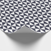 Klassisches blaues modernes Muster-Packpapier Geschenkpapier (Ecke)