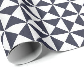 Klassisches blaues modernes Muster-Packpapier Geschenkpapier (Rolleneckpunkt)