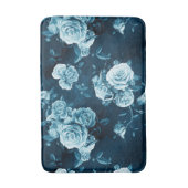 Klassisches blaues Rosen-Muster Badematte (Vorderseite Vertikal)