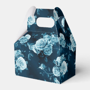 Klassisches blaues Rosen-Muster Geschenkschachtel