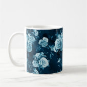 Klassisches blaues Rosen-Muster Kaffeetasse (Links)