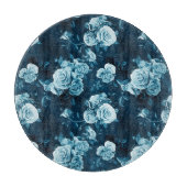 Klassisches blaues Rosen-Muster Schneidebrett (Vorderseite)