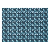 Klassisches blaues Rosen-Muster Tischdecke (Vorderseite (Horizontal))