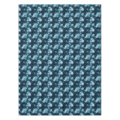 Klassisches blaues Rosen-Muster Tischdecke (Vorderseite)