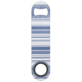 Klassisches Blaues Variablenmuster Geometrisches M Speed Flaschenöffner (Rückseite)