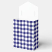 Klassisches blaues Weißes Gingham-Muster Geschenkschachtel (Geöffnet)