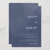 Klassisches Blaurauchen in einem QR-Code Einladung (Vorne/Hinten)