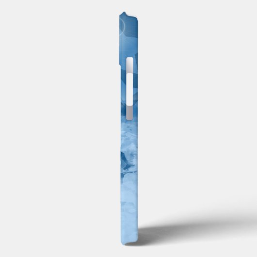 Klassisches Blaustars-Muster Moderner Monogramm-Na Case-Mate iPhone Hülle (Rückseite / Links)