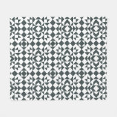 Klassisches Blockmuster aus Schwarz und Weiß Fleecedecke (Vorderseite (Horizontal))