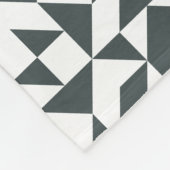 Klassisches Blockmuster aus Schwarz und Weiß Fleecedecke (Ecke)