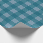 Klassisches Blue Buffalo Kariert Wrapping Paper Geschenkpapier (Ecke)