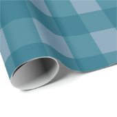 Klassisches Blue Buffalo Kariert Wrapping Paper Geschenkpapier (Rolleneckpunkt)
