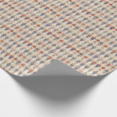 Klassisches Blue & Red Nutcracker Ballet Geschenkpapier (Ecke)